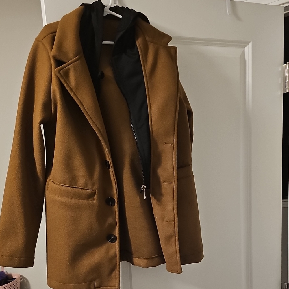Boys Brown Coat with Black Lining
